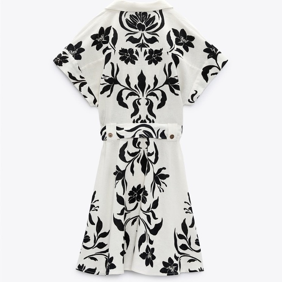 Zara Linen Mini Dress GUC - Picture 4 of 6